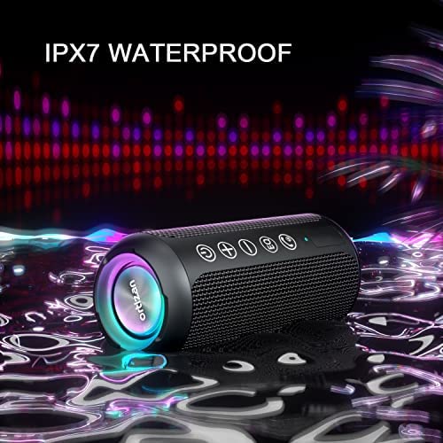 51CL441z+vL. AC  - Ortizan Portable Bluetooth Speaker, IPX7 Waterproof Wireless Speaker with 24W Loud Stereo Sound, Outdoor Speakers with Bluetooth 5.0, 30H Playtime,66ft Bluetooth Range, Dual Pairing for Home