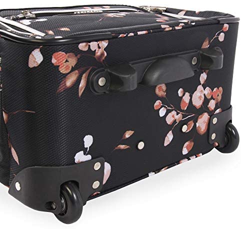 51Gjm0HAf2L. AC  - BEBE Women's Valentina-Wheeled Under The Seat Carry-on Bag, Floral Branch, One Size