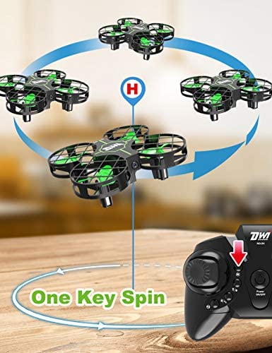 51WD0MvdKSL. AC  - Dwi Dowellin 2.7 Inch Mini Drone for Kids One Key Take Off Landing Spin Flips RC Small Drones for Beginners Boys and Girls Nano Quadcopter Flying Toys, Black