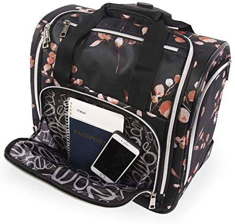 51iWT2KoEuL. AC  - BEBE Women's Valentina-Wheeled Under The Seat Carry-on Bag, Floral Branch, One Size
