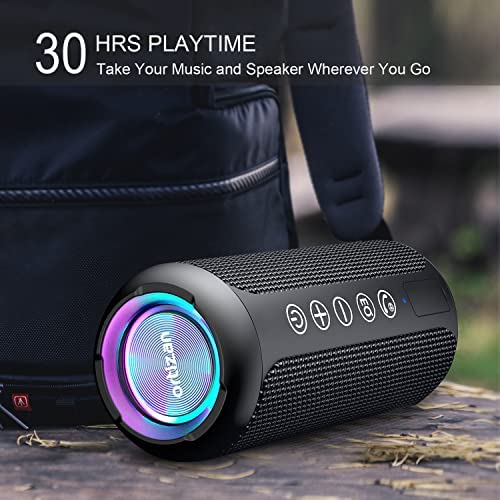 51qjev2lLnL. AC  - Ortizan Portable Bluetooth Speaker, IPX7 Waterproof Wireless Speaker with 24W Loud Stereo Sound, Outdoor Speakers with Bluetooth 5.0, 30H Playtime,66ft Bluetooth Range, Dual Pairing for Home