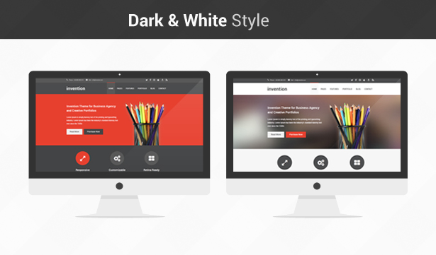 dark white - Invention - Responsive HTML5 Template