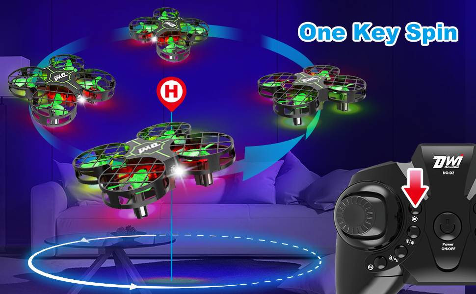f7b4fdae 2765 4912 9936 952a54222cf7.  CR0,0,970,600 PT0 SX970 V1    - Dwi Dowellin 2.7 Inch Mini Drone for Kids One Key Take Off Landing Spin Flips RC Small Drones for Beginners Boys and Girls Nano Quadcopter Flying Toys, Black