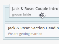 features drag and drop page builder - Jack & Rose - A Whimsical WordPress Wedding Theme