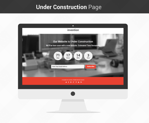 under construction - Invention - Responsive HTML5 Template