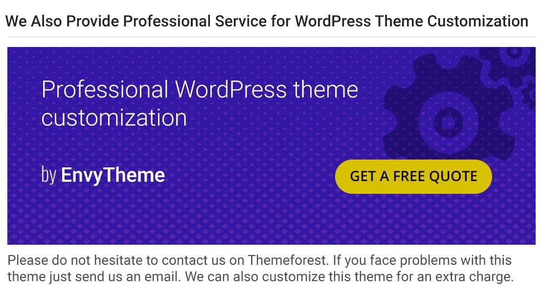 wordpress theme customization offer envytheme - StartNext - Elementor IT & Business Startup WP Theme