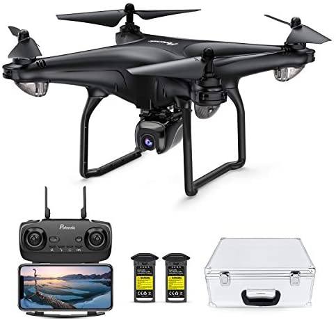 Potensic D58 4K GPS Drone with Camera for Adults, 5G WiFi HD Live Video, RC Quadcopter with Auto Return, Follow Me, Altitude Hold, Portable Case, 2 Battery, Easy Selfie for Beginner