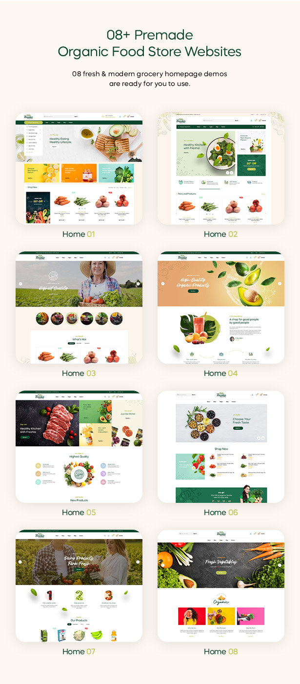 Freshio - organic food woocommerce wordpress theme demo