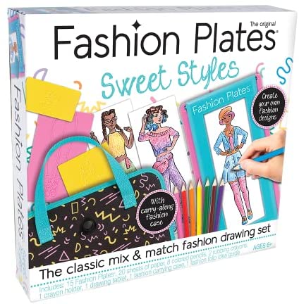 1640806545 51zQFjPYCoL. AC  - Fashion Plates Sweet Styles -- Mix-and-Match Drawing Set -- Make 100s of Fabulous Fashion Designs -- Ages 6+