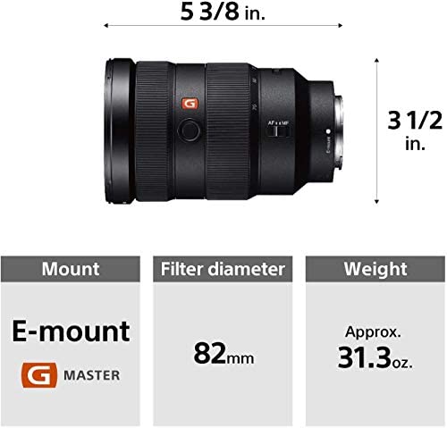 417a6ZFzSaL. AC  - Sony SEL2470GM E-Mount Camera Lens: FE 24-70 mm F2.8 G Master Full Frame Standard Zoom Lens