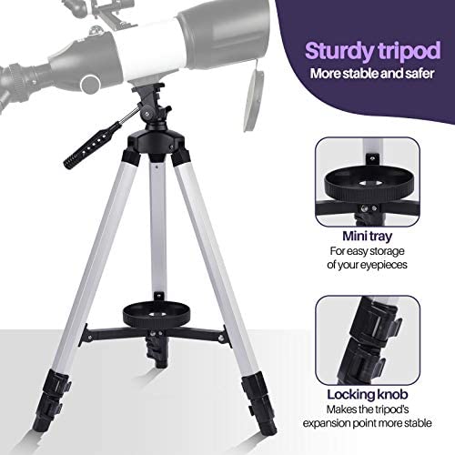 41XvUbHG6oL. AC  - Telescope for Adults & Kids Monocular Refractor Telescope for Astronomy Beginners Professional 400mm 80mm with Tripod & Smartphone Adapter