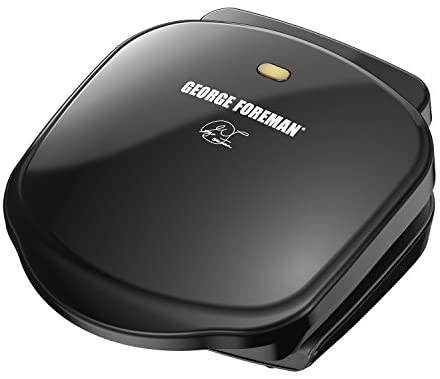 41mdmEAWQXL. AC  - George Foreman GR10B 2-Serving Classic Plate Electric Indoor Grill and Panini Press, Black