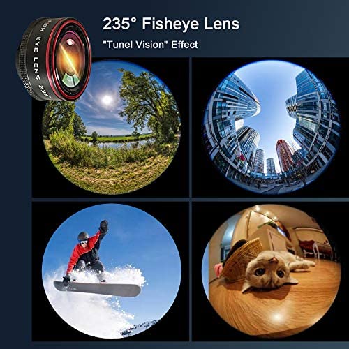 51+14dOUWXL. AC  - Phone Camera Lens Kit 10 in 1 for iPhone Samsung Pixel Android, 22X Telephoto Lens, 0.62X Super Wide Angle Lens&25X Macro Lens, 235° Fisheye,Kaleidoscopes, Starlight，Tripod，for Most Smartphone