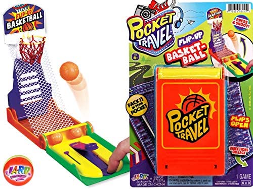 51A9SrWw+CL. AC  - Pocket Games for Kids Travel Toys Finger Games Set (3 Games) Mini Games for Kids by JA-RU | Pocket Pinball, Mini Basketball & Magnetic Fishing. Fidget Toys, Party Favors, Stress Toys. 3255-3258-3205p