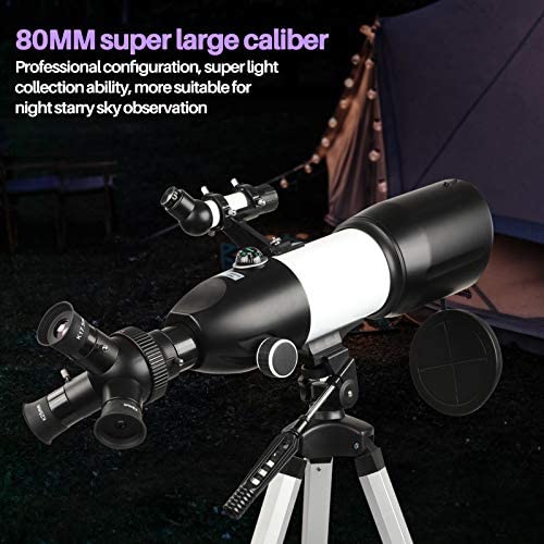 51Wv9XqAYoL. AC  - Telescope for Adults & Kids Monocular Refractor Telescope for Astronomy Beginners Professional 400mm 80mm with Tripod & Smartphone Adapter