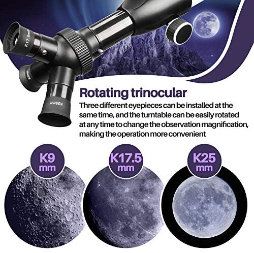 51iGrsxnu L. AC  - Telescope for Adults & Kids Monocular Refractor Telescope for Astronomy Beginners Professional 400mm 80mm with Tripod & Smartphone Adapter