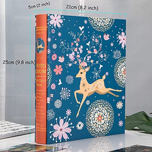 51k92 sy4oL. AC  - AIOR 4x6 Photo Albums Book - 200 Pockets Two Pictures Per Page Unique Family Memory Birthday Souvenir Kids Christmas Gift Printed Cover Disney Deer Design
