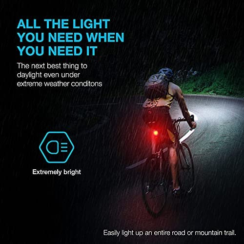 51zZewuYjpL. AC  - Vont Rechargeable Bike Light Set, Bicycle Light, Instant Install Without Tools, Fits All Bikes - 3 Modes, Bike Lights Front and Back Illumination - Waterproof, Lightweight, Durable