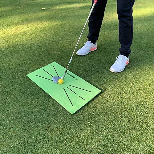 61GjqNiZOHL. AC  - Golf Training Mat, Golf Training Mat for Swing Detection Batting, Mini Golf Practice Training Aid Game Portable Golf Training Turf Mat Gift for Home Office Outdoor