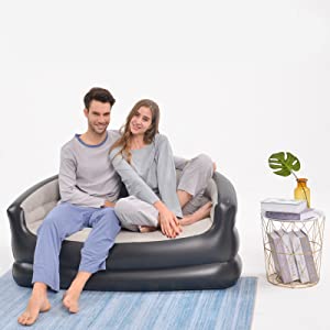 9e69a236 7459 45df 8057 6288850fd5d7.  CR0,0,800,800 PT0 SX300 V1    - Outraveler Inflatable Flocked Lounger Air Sofa Chair for Indoor Living Room and Outdoor Camping Party Picnic Travel (Double Sofa)