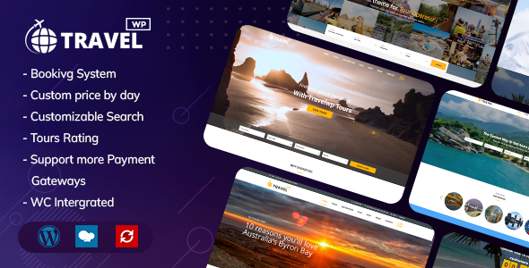 TravelWP.  large preview - Travel Tour Booking WordPress Theme