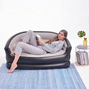 c7408752 dcf4 4b26 a5c7 91fb7814c1bf.  CR0,0,800,800 PT0 SX300 V1    - Outraveler Inflatable Flocked Lounger Air Sofa Chair for Indoor Living Room and Outdoor Camping Party Picnic Travel (Double Sofa)