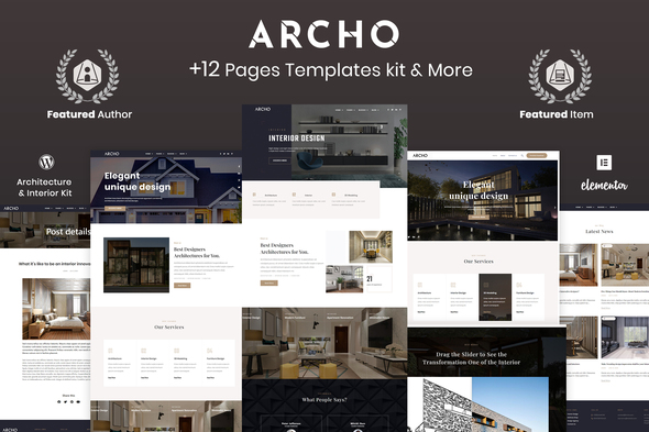 preview - Archo - Architecture & Interior Elementor Template Kit