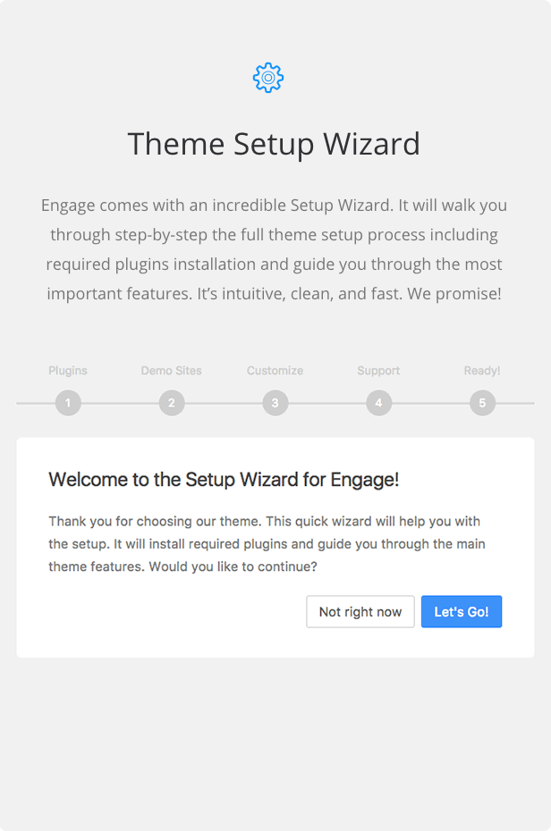 setup wizard - Engage - Responsive Multipurpose WordPress Theme