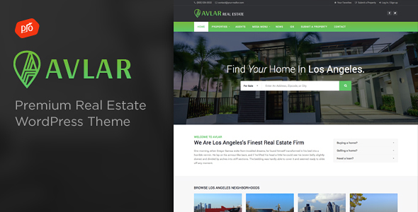 0 Preview Avlar.  large preview - Freehold - Responsive Real Estate Theme