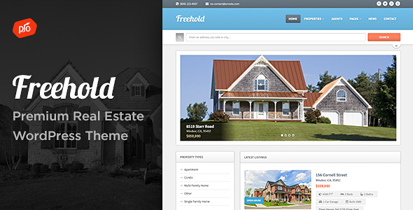 01 Preview Freehold.  large preview - Freehold - Responsive Real Estate Theme