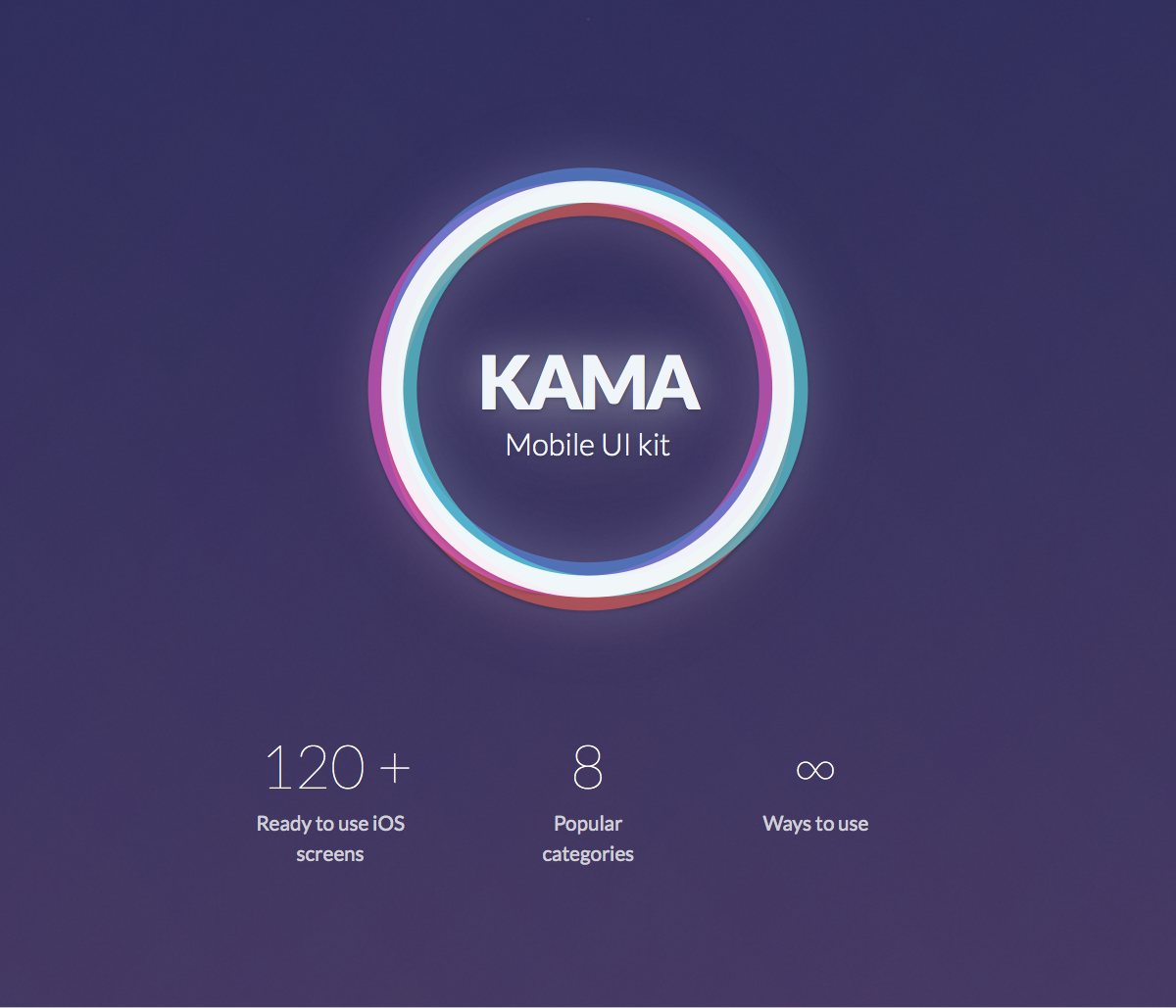 1%20 %20hero - Kama iOS UI Kit