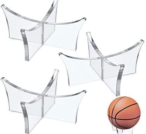 1641306943 41tt6zYj9yL. AC  484x445 - CANIPHA Acrylic Ball Stand Holder,Ball Display Stand for Football Basketball Soccer Ball Holder,Volleyball Rugby Ball Sports Ball Storage Rack,Trophy Autograph Memorabilia Display Cases(3 Pcs)