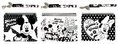 1642217892 51DnT2HkwLL. AC  - Mickey Mouse Large Spiral Autograph Books - 3 Books Set with 3 Necklace Pens (Silver)