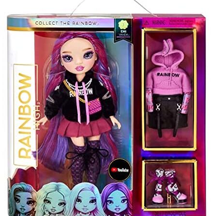 1642651746 51HEgF0mWvL. AC  436x445 - Rainbow High Series 3 EMI Vanda Fashion Doll – Orchid (Deep Purple) with 2 Designer Outfits to Mix & Match with Accessories
