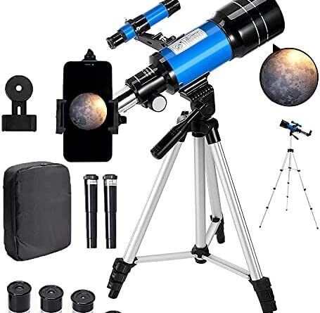 1643348120 41zeBy92PEL. AC  455x445 - Telescope for Kids & Adults - 70mm Aperture Portable Refractor Telescopes for Astronomy Beginners - 300mm Travel Telescope with Adjustable Tripod, Carrying Bag