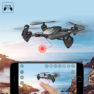 21cbff5d 4262 4f3b ba22 01740ee9434e.  CR0,0,300,300 PT0 SX300 V1    - Foldable Drone with 1080P HD Camera for Kids and Adults, Zuhafa T4,WiFi FPV Drone for Beginners, Gesture Control RC Quadcopter with 2 Batteries ,RTF One Key Take Off/Landing,Headless Mode, APP Control,Double Camera,Carrying Case