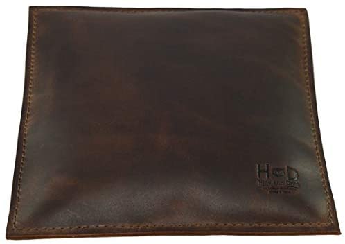 31gCaqOvOBL. AC  - Hide & Drink, Leather Decorative Pillow 8 x 8 in. / Couch, Sofa or Bed / Stylish / Leather Decoration / Home & Office Decor, Handmade :: Bourbon Brown