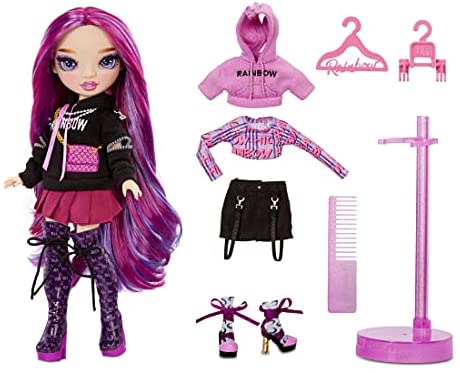 41A103JY0uL. AC  - Rainbow High Series 3 EMI Vanda Fashion Doll – Orchid (Deep Purple) with 2 Designer Outfits to Mix & Match with Accessories