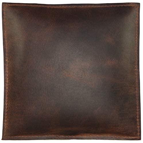 41RXvf8IdYL. AC  - Hide & Drink, Leather Decorative Pillow 8 x 8 in. / Couch, Sofa or Bed / Stylish / Leather Decoration / Home & Office Decor, Handmade :: Bourbon Brown