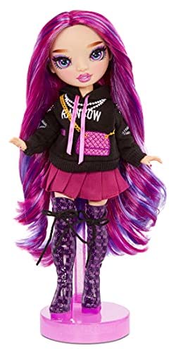 41Yq U8kBvL. AC  - Rainbow High Series 3 EMI Vanda Fashion Doll – Orchid (Deep Purple) with 2 Designer Outfits to Mix & Match with Accessories