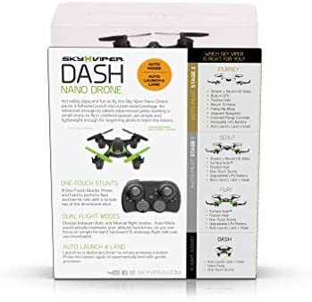 41aitGoLWNL. AC  - Sky Viper Dash Nano Drone Black/Green, 2 x 2 x 0.75"