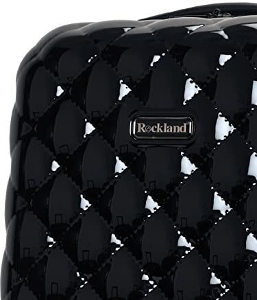41opqeSMDFL. AC  - Rockland Quilt Hardside Expandable Spinner Wheel Luggage Set, Black, 3-Piece (20/24/28)