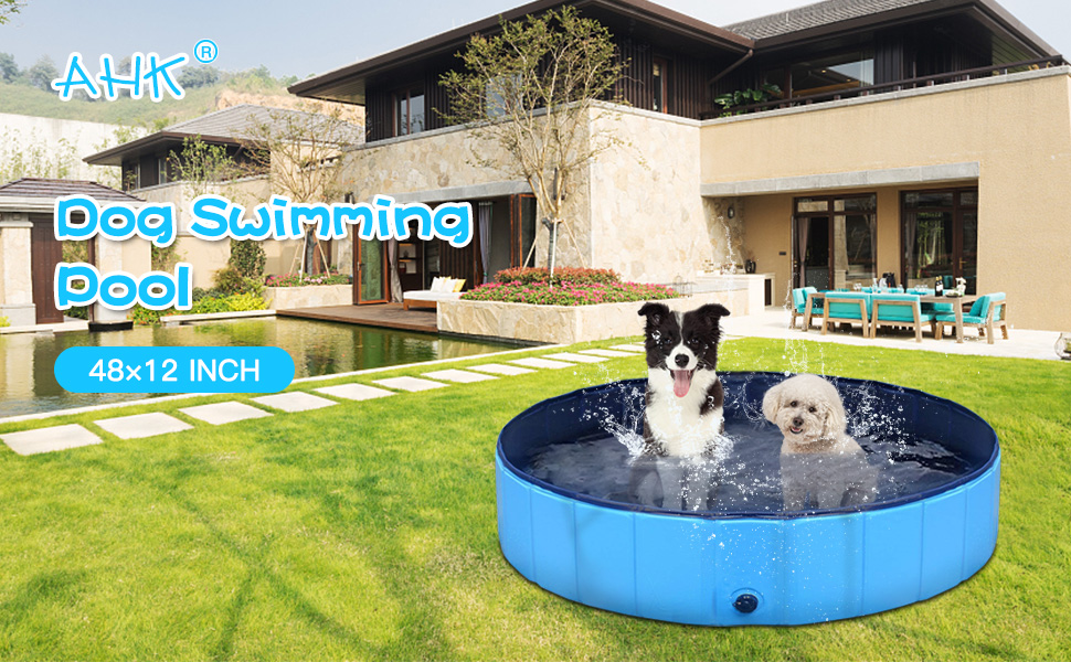 48a2a83c 2f76 4631 a2a3 97a0f9c57a3b.  CR0,0,970,600 PT0 SX970 V1    - AHK Dog Pool for Large Dogs, Folding Kiddie Pool, Portable Pet Pools for Dogs, Collapsible Swimming Pool for Kids
