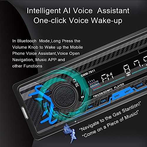 51 lWJlPIfL. AC  - Single Din Car Stereo with Voice Control, FM Radio System,Bluetooth Handfree Calling,Daul USB Fast Charging,Mp3 Player
