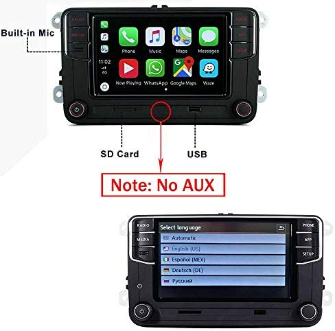 5182bmZ7D6L. AC  - SCUMAXCON Car Stereo Carplay Androidauto MIB2 RCD360 Pro Bluetooth RVC USB 6.5" Touchscreen for VW Jetta Golf Tiguan Passat Caddy EOS Passat Touran CC