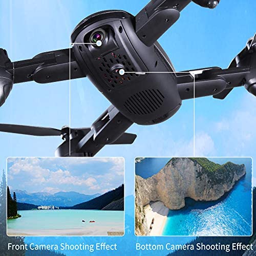 51C423oTdIL. AC  - Foldable Drone with 1080P HD Camera for Kids and Adults, Zuhafa T4,WiFi FPV Drone for Beginners, Gesture Control RC Quadcopter with 2 Batteries ,RTF One Key Take Off/Landing,Headless Mode, APP Control,Double Camera,Carrying Case