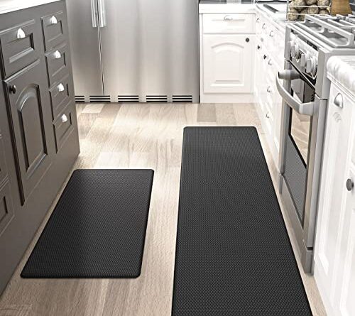 51XXbJEL3L. AC  500x445 - DEXI Kitchen Rugs and Mats Cushioned Anti Fatigue Comfort Runner Mat for Floor Rug Standing Rugs Set of 2,17"x29"+17"x59", Black