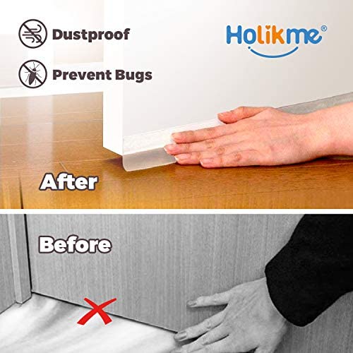 51ojlkSKE3L. AC  - Holikme 1.8”W-33 Feet Weather Stripping Silicone Door Seal Strip Door，Silicone Sealing Sticker Adhesive for Doors，Suitable for Windows, Doors, etc,Transparent