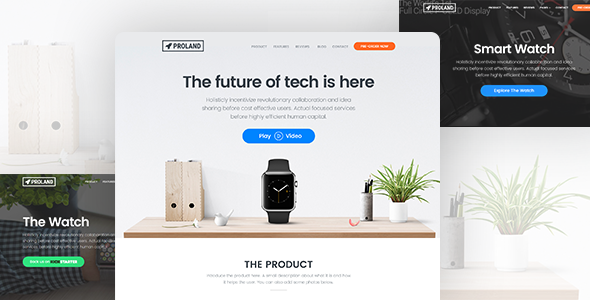 590x300.  large preview - Product Landing Page Template - Proland