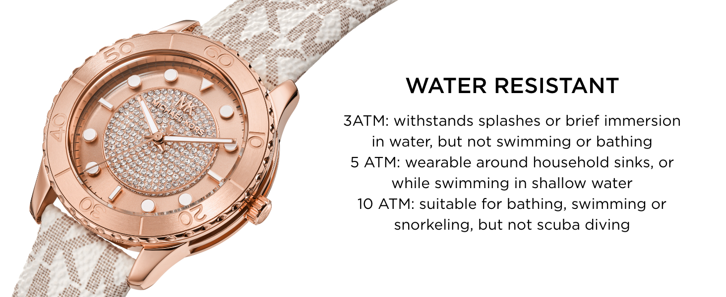 Michael Kors Women's Watches are Water Resistant